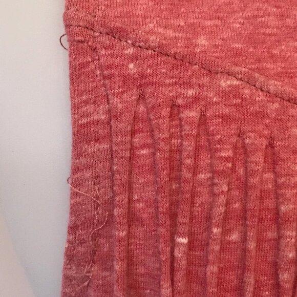 The Clas-sic Skull Tee Tank Top Beaded Pink Heathered Shirt with Fringe Sz Large - Picture 9 of 16